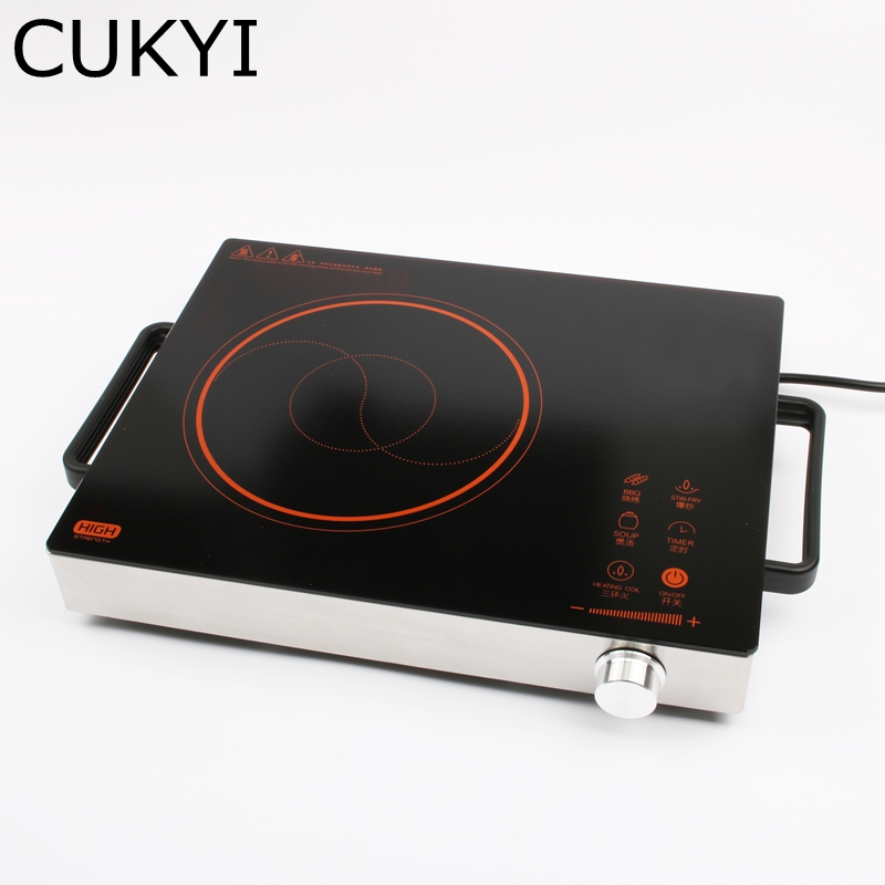 CUKYI 220V German design hot surface electric ceramic induction cooker 50w to 2200w no radiation