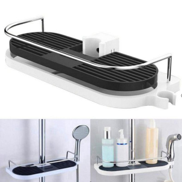 Bathroom Shelf Shower Pole Storage Caddy Rack Organiser Tray Holder Bathroom Supplies