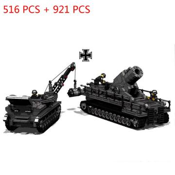 hot military WWII technic German Army Karl Giant artillery tank Ammunitions Supply vehicles weapons figures blocks bricks toys