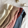 Autumn Winter Thick Sweater Women Knitted Ribbed Pullover Sweater Long Sleeve Turtleneck Slim Jumper Soft Warm Pull Femme ST04