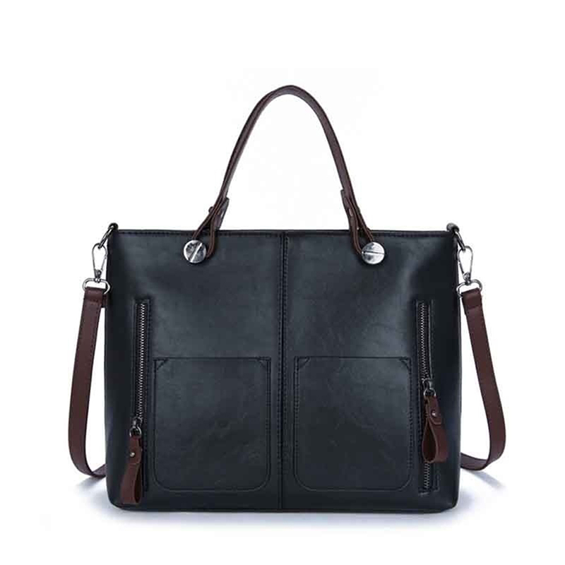 2021 Vintage Luxury Handbag Female Causal Totes Bag Leather Women Handbag Messenger Bag Clutch Handbags Winter Bolsa Feminina