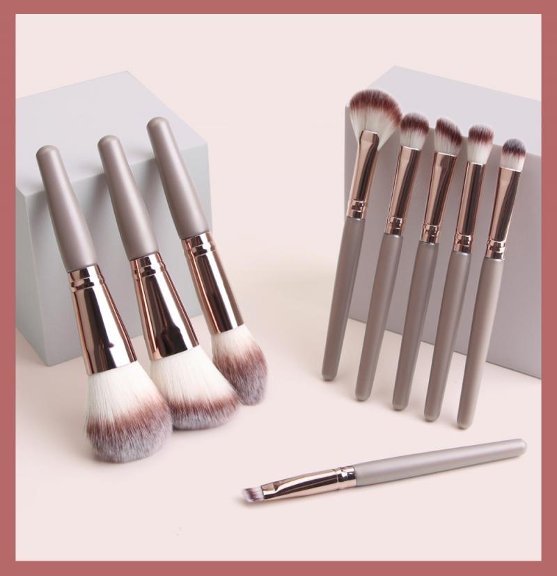 9PCS Makeup Brush Set Round Barrel Beauty Tool Eye Shadow Brush Concealer Eyebrow Powder Makeup Brush Women Cosmetic Tool