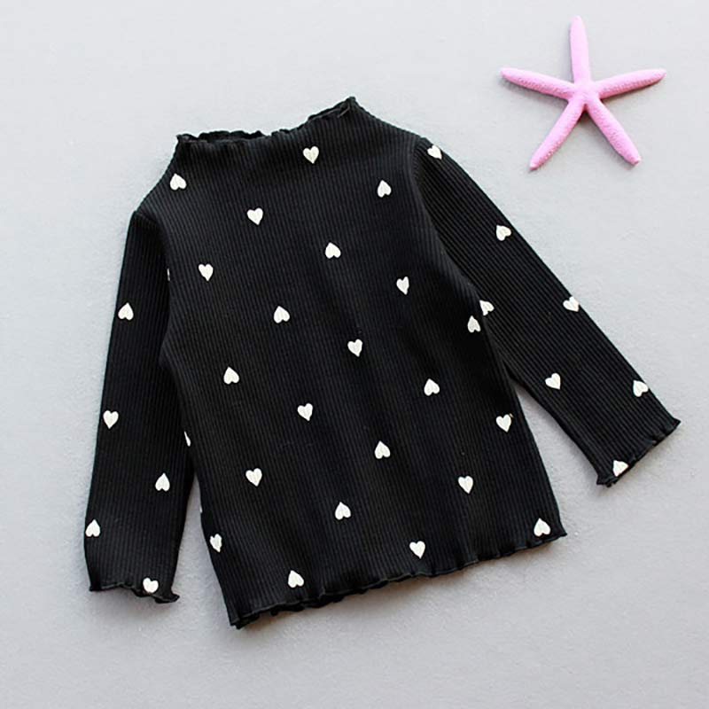 Bear Leader Girls Lovely Heart Print Sweaters 2021 New Autumn Kids Baby Cute Pattern Clothing Fashion Clothes Casual Outfits