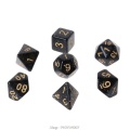 7pcs RPG Game Dice Acrylic Polyhedral Dice DND Board Game D4 D6 D8 D10 D12 D20 O27 20 Dropship