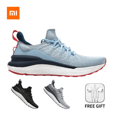 Xiaomi Mijia Sneakers 4 Men's Outdoor Sports Running Shoes Uni-Moulding 4D Fishbone Lock System Knitting Upper Free Gifts