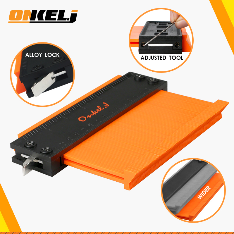 ONKEL.J 5/6/10 Inch Contour Profile Gauge Plastic Copy Measuring Tiling Laminate Tiles Edge Shaping Measure Ruler