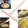 2 Pcs Crepe Maker Pancake Batter Wooden Spreader Stick Home Kitchen Tools DIY Restaurant Canteen Specially Supplies