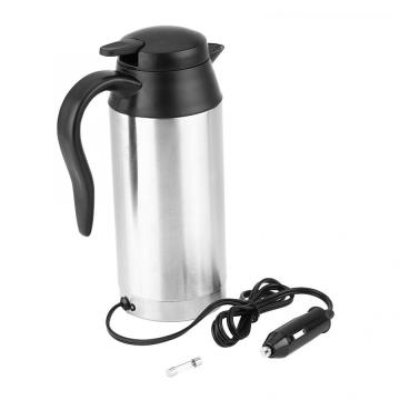 Oversea Car Kettle 12 V Car Electric Kettle 750ml Car Stainless Steel Cigarette Lighter Heating Kettle Mug accesorios automovil