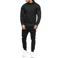 Men's Hooded Sportswear Suit Casual Autumn Patchwork Zipper Sweatshirt Top Pants Sets Sports running Men Slim Suit Tracksuit #40