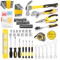 78pcs Hand Tool Set General Household Repair Hand Tool Kit with Plastic Toolbox Storage Case Socket Wrench Screwdriver Knife