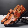 2020 New Genuine Leather Men Sandals Summer Beach Sandals Soft Comfortable Outdoor Slippers Classic Roman Sandals Big Size 38-50