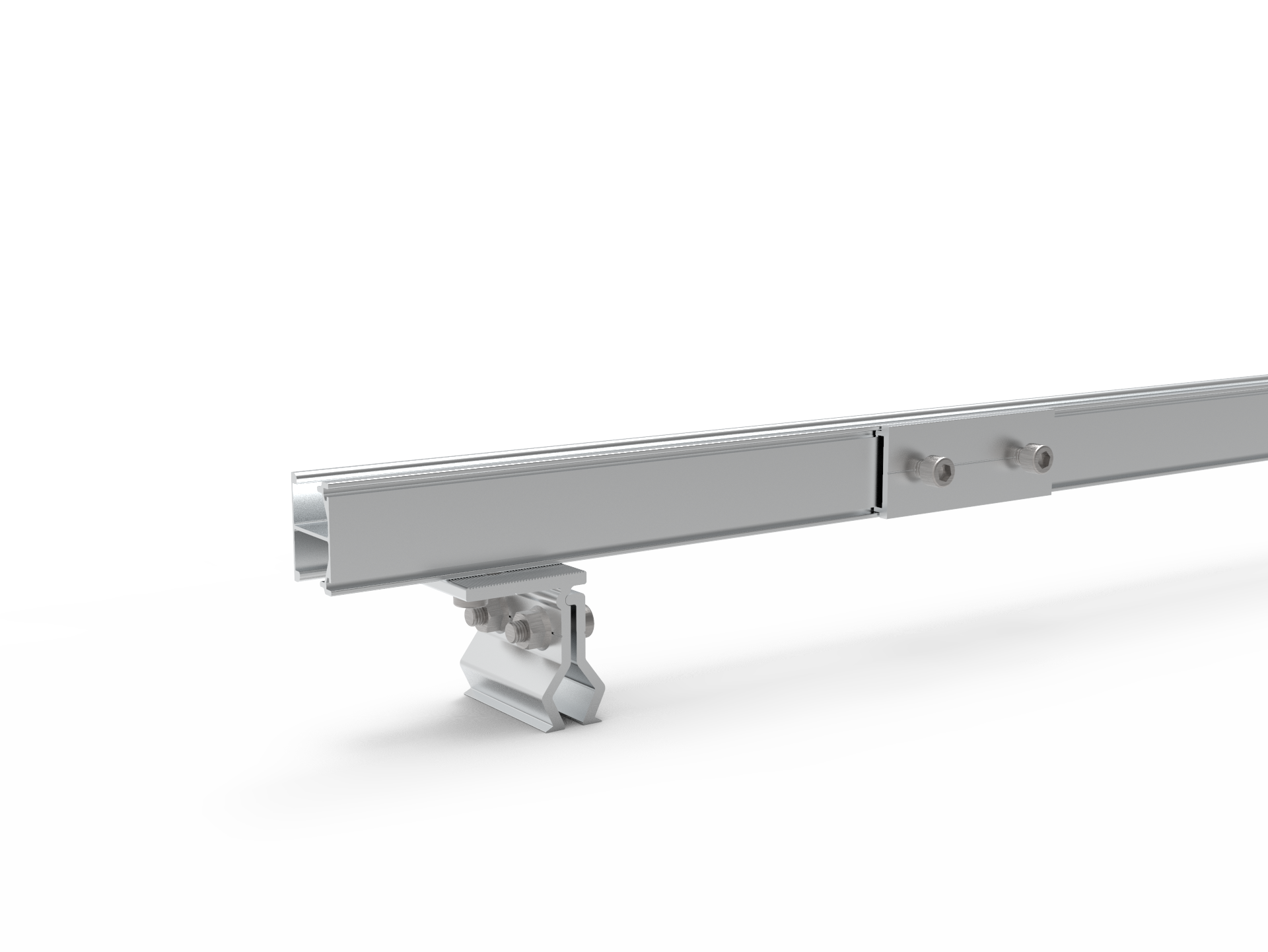 Solar panel symmetrical lightweight rail