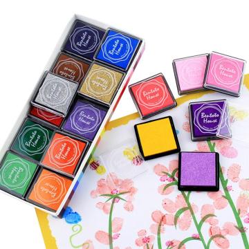 20 Colors Ink Pad Stamps DIY Craft Oil Based For DIY Craft Rubber Stamps For Ink Pad Fabric Wood Paper Wedding Gift Finger Print