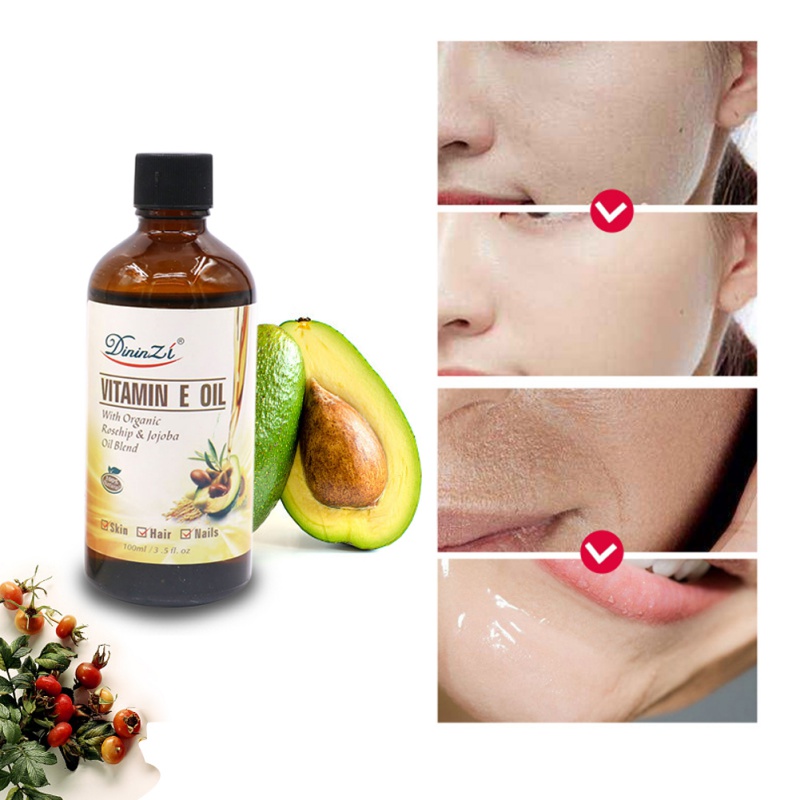 100% Pure Natural VE Oil Massage Spa Avocado Essential Oil Cold Pressed Moisturiser Castor Oil Hydrating Hair Care P1