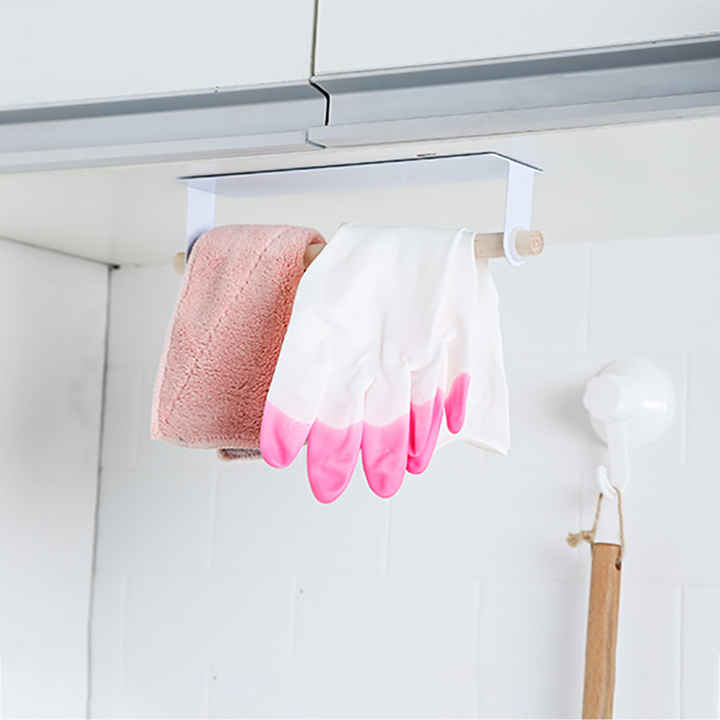 Kitchen Paper Towel Holder Self-adhesive Accessories Under Cabinet Roll Rack Tissue Hanger Storage Rack For Bathroom Toilet #TD