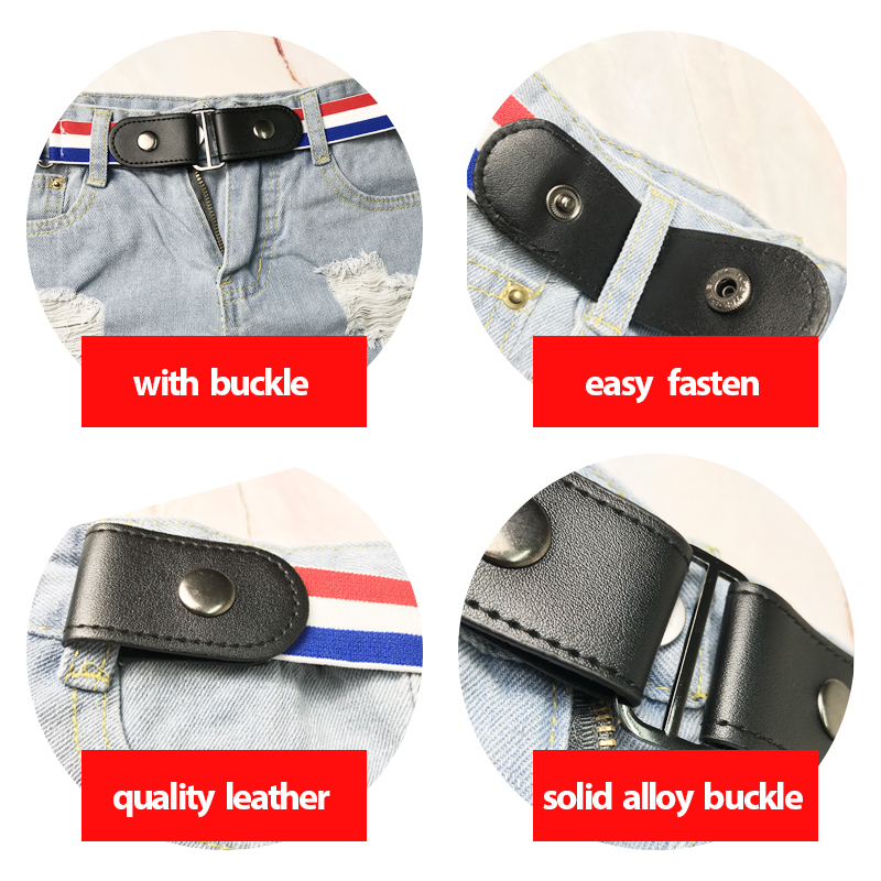 Buckle-free Elastic Invisible Belt for Jeans Genuine Leather Belt without Buckle Easy Belts Women Men Stretch cintos No Hassle