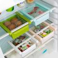 Slide Kitchen Fridge Freezer Space Saver Organizer Storage Box Rack Shelf Holder Refrigerator Shelf drawer organizer for kitchen