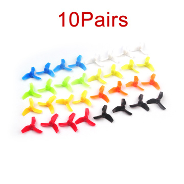 10Pairs 31mm 3 Blades Mini Propeller 615 716 0.8mm Shaft Micro Motor Paddle Parts for RC Racing FPV Inductrix Tiny 6X Whoop