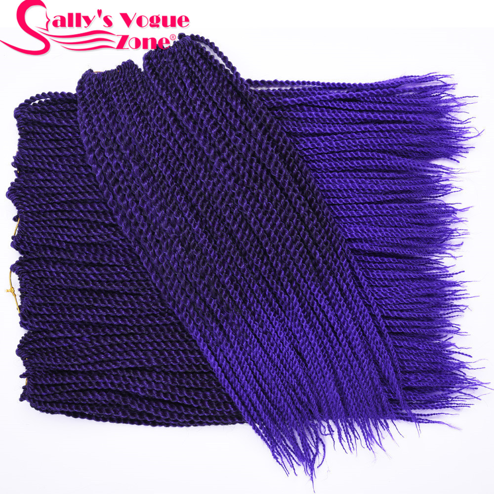 5packs/lot 30strands/Pack Sallyhair Ombre Braiding Hair Thin Senegalese Synthetic Crochet Twist Braids Hair Crochet Braids