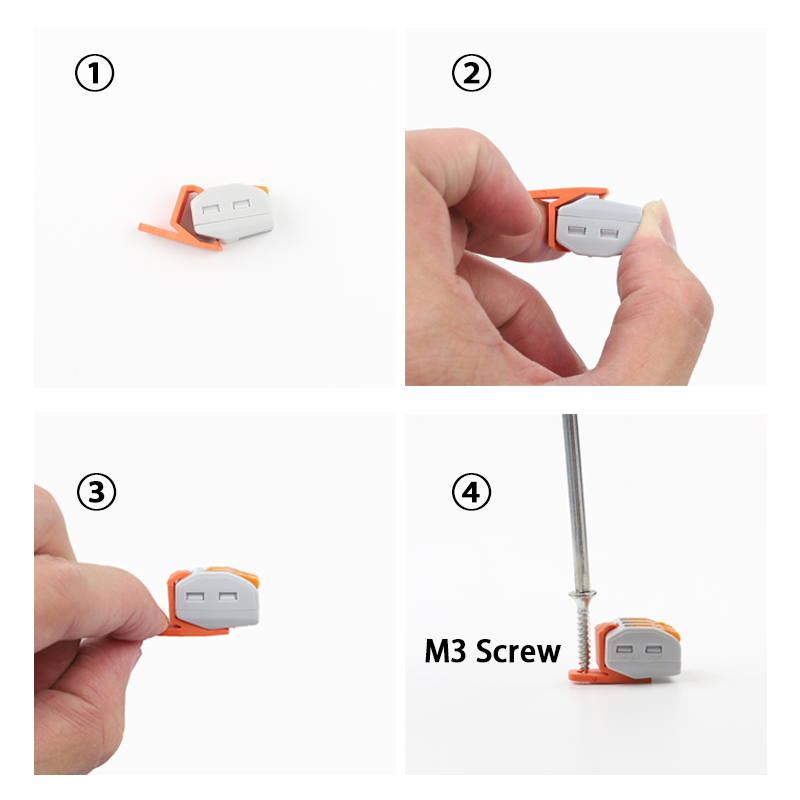30/50/100PCS Universal Compact Wire Wiring Connector PCT-212 213 214 215 218 Conductor Terminal Block With fixing Accessories