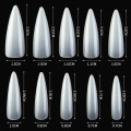 100pcs Long Stiletto Artificial Fake Nails Black Full Cover Impress Press On Nails False Tips Fingernails Woman Manicure