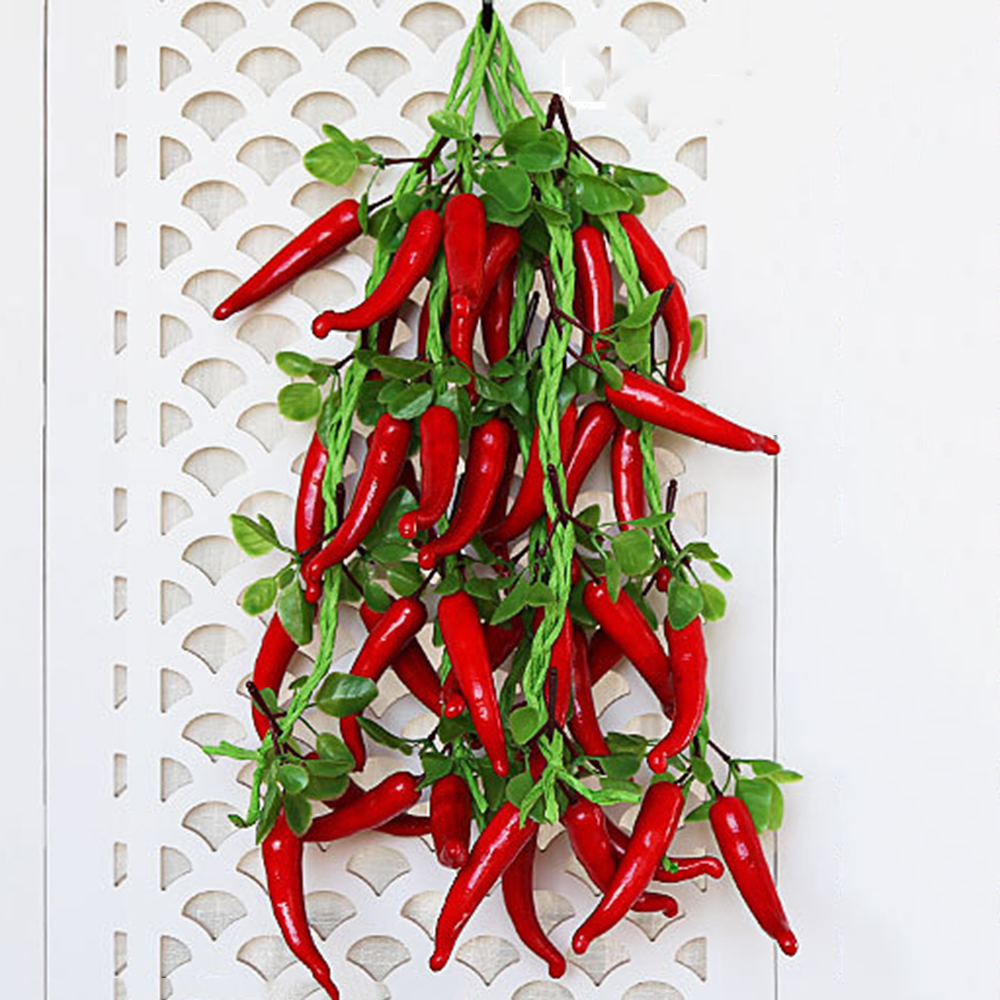 Artificial Simulation Food Vegetables Fruit PU Red Pepper Fake Lemon Vegetables For Home Restaurant Kitchen Garden Art Decor Pro