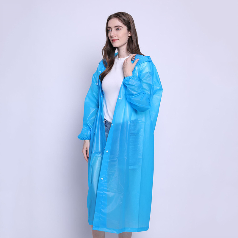 Adult Thickened Waterproof Rain Poncho Coat PEVA Women Man Raincoat Camping Clear Transparent Hoodie Rainwear Suit