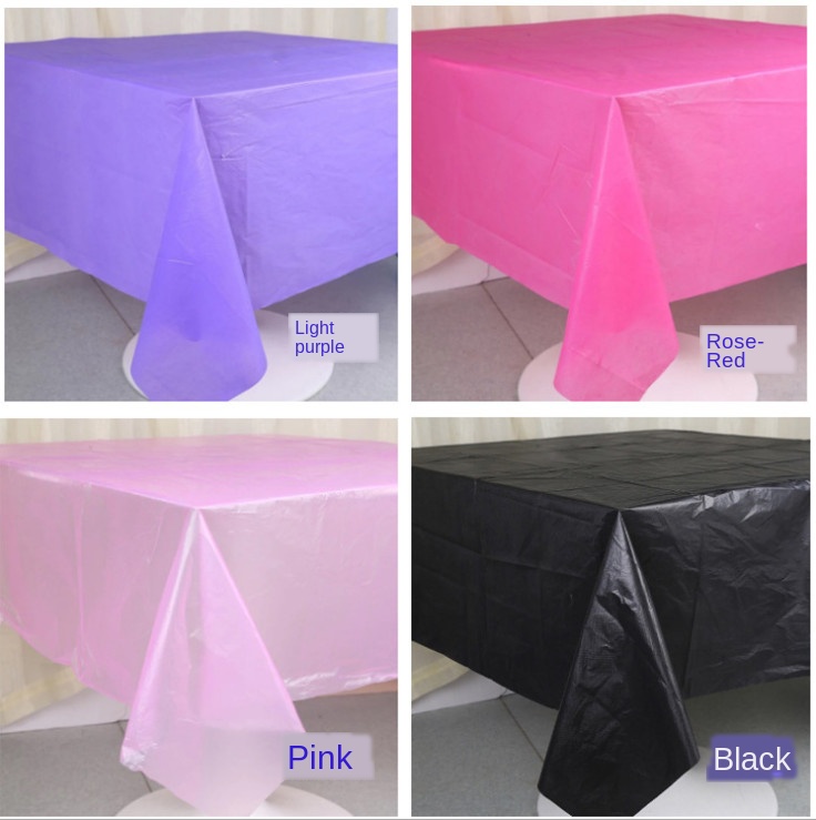 Wedding Birthday Disposable Plastic Table Cloth Home Party Decoration Table Cover For Rectangular Table Decor 137cm*183cm