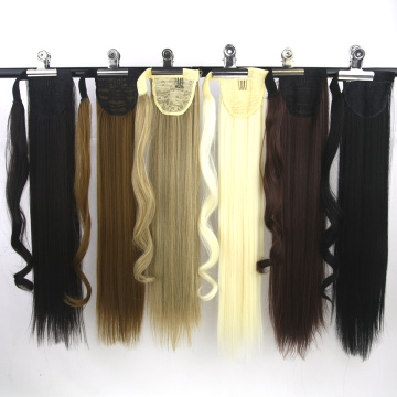 Soowee Long Straight High Temperature Fiber Black Blonde Ponytail Little Pony Tail Synthetic Hair Extensions Hairpiece