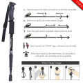 2pcs/lot walking stick Trekking poles telescopic baton nordic Aluminum ski camp pole crutches walking cane hiking accessories