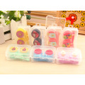 Cartoon Cake Ice Cream Shape Contact Lens Case Box Set Container Holder Fashion Travel Contact Lenses Box Eyewear Soak Case