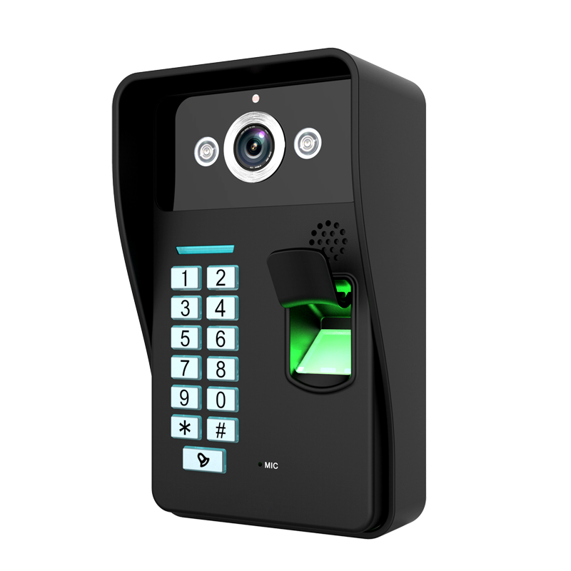 Waterproof HD 720P Wireless WIFI RFID Password Fingerprint Recognition Video Doorbell Intercom Access Control System Android iOS
