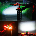 3 in 1 Bike Front Light USB Bicycle Flashlight 5 LED Bicycle Computer/Horn Waterproof Headlight Odometer Riding Accessories