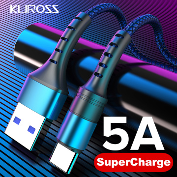 5A USB Type C Cable For Samsung S20 S9 S8 Xiaomi Huawei P30 Pro USC Kable SuperCharge Mobile Phone Fast Charging Data Cord Wire