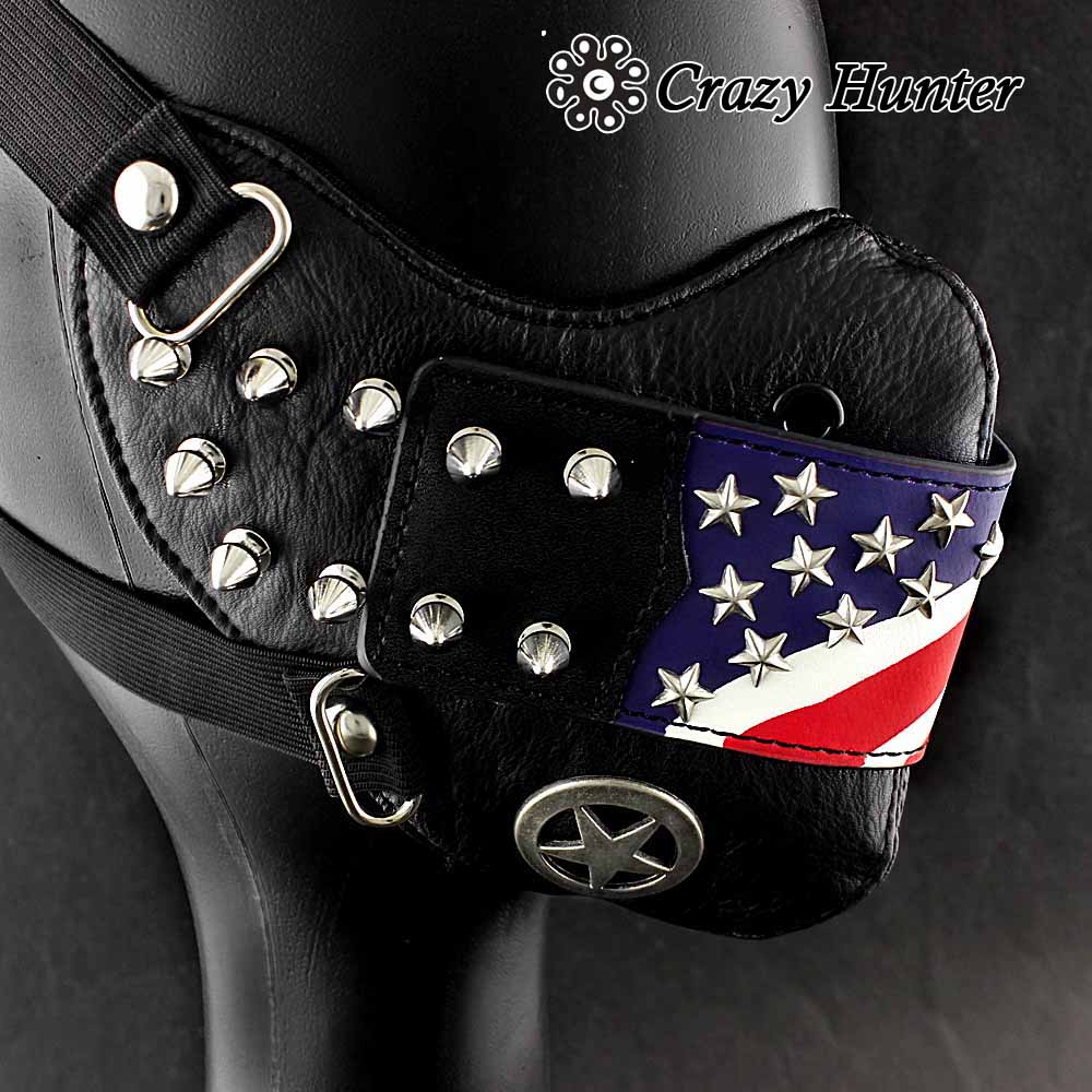 New Flag Full Metal Stud Biker Motorcycle Mask Gothic Punk