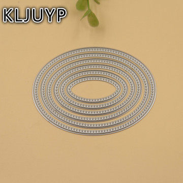 KLJUYP 6pcs Oval Shape Metal Cutting Dies Stencils for DIY Scrapbooking/photo album Decorative Embossing DIY Paper Cards