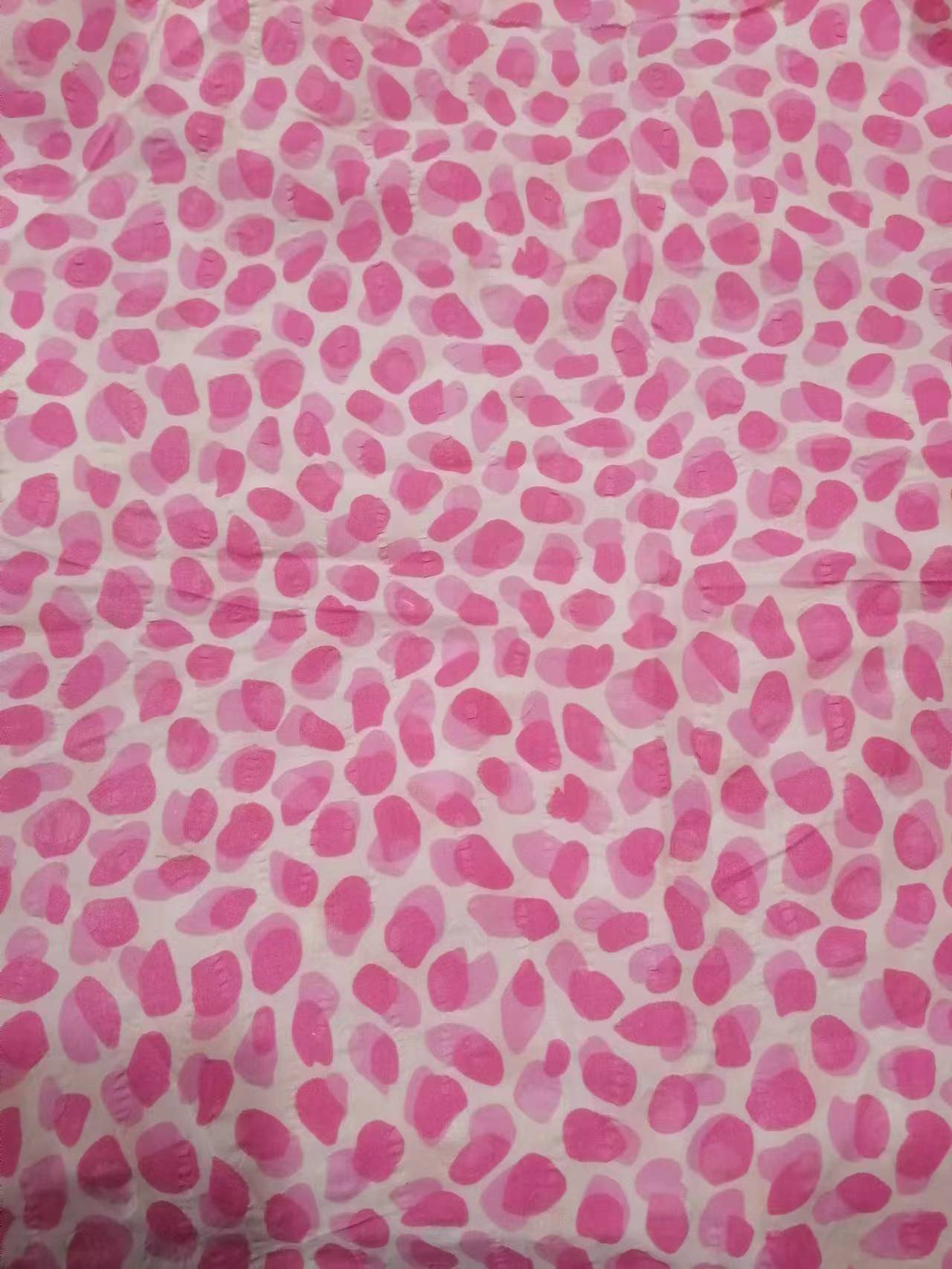 100% cotton voile salt shrink print fabric 2