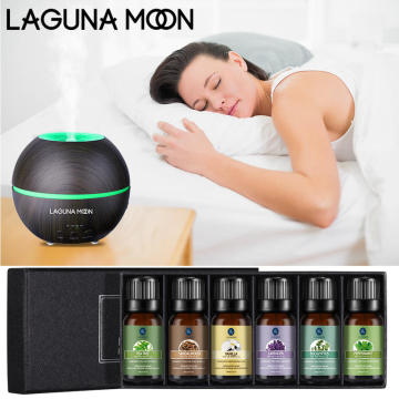 LAGUNAMOON Aromatherapy 10ML Essential Oils 10ML Set 6PCS Relieve Stress Sleeping Massage Diffuser Making Perfume Air Fresh