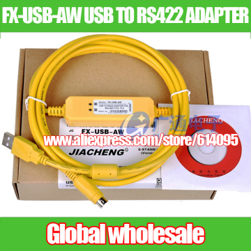 PLC programming cable for Mitsubishi FX3U series / data download cable FX-USB-AW USB TO RS422 ADAPTER Electronic Data Systems
