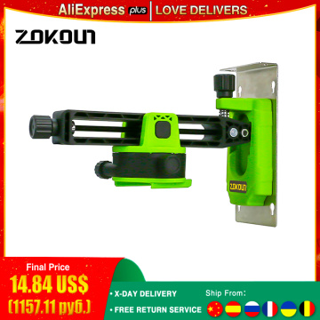 ZOKOUN LB07 Laser Level Fine-Tuning Wall Bracket Strong Magnetic Pivoting Hanging Base with 360° Adjustable Clip For 3D Laser