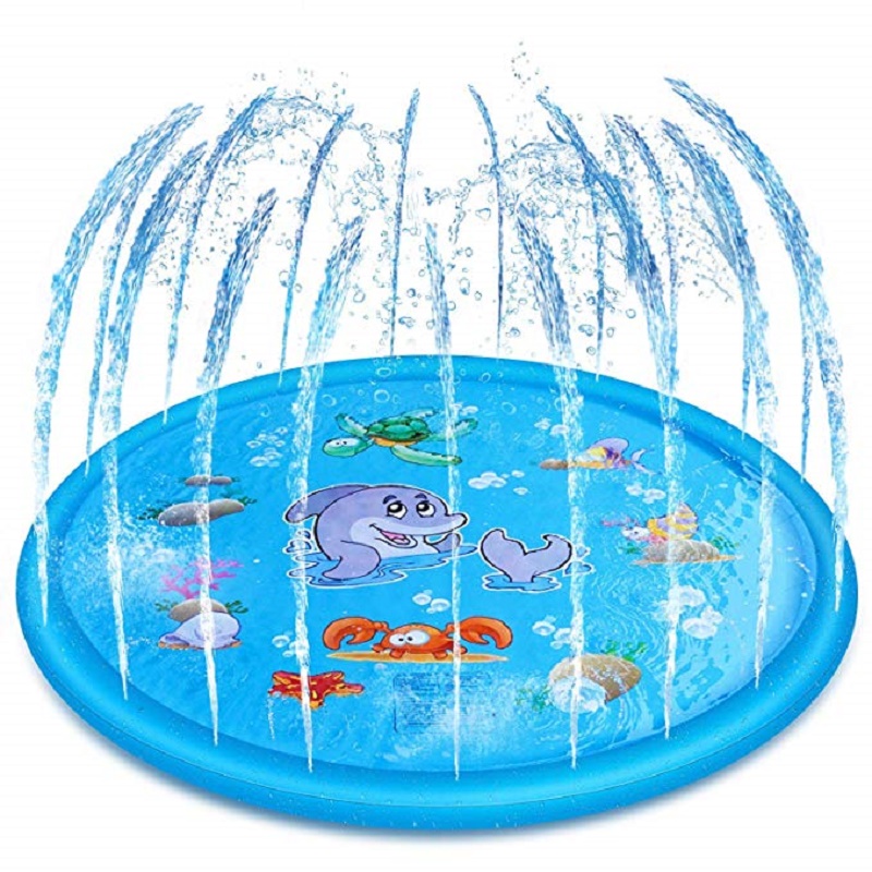 170/100cm Summer Children's Baby Play Water Mat Games Beach Pad Lawn Inflatable Spray Water Cushion Toy Outdoor Tub Swiming Pool