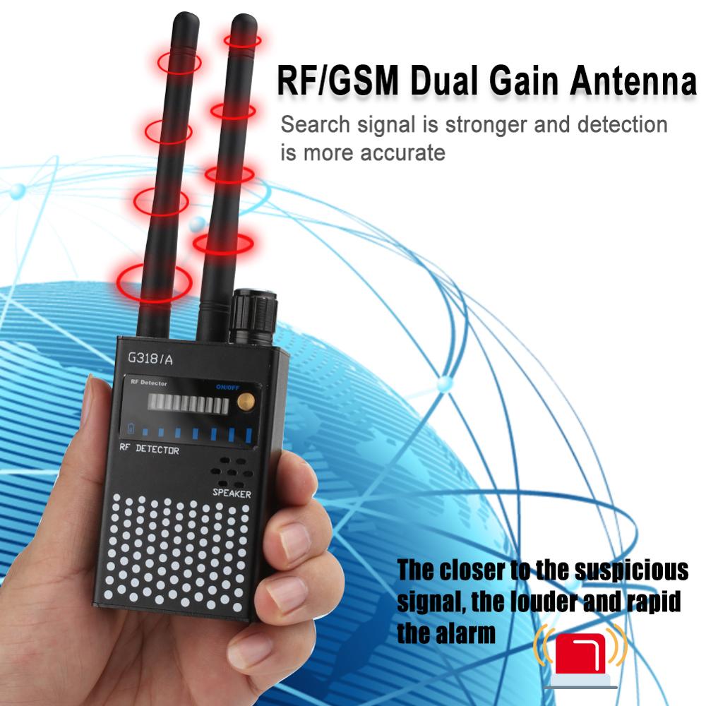 2.4G Wifi RF Signal Finder Anti Candid Camera Detector Spy Audio Bug GPS Tracke GSM Wireless Device Scanner