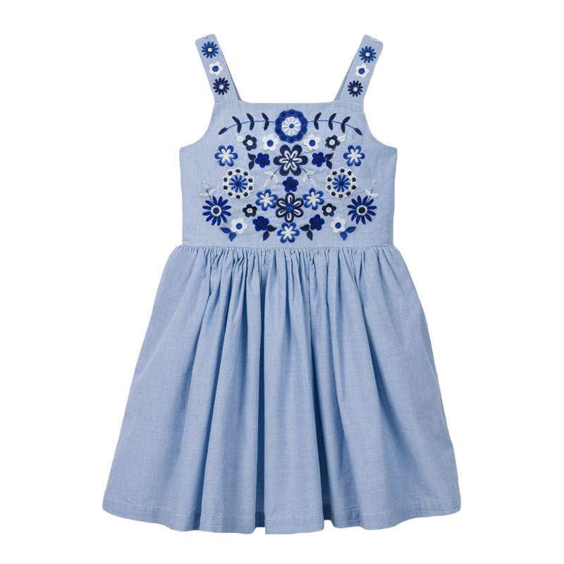 Little maven Dress Floral Kids Clothes New Summer Baby Girl Sleeveless Dresses Toddler Cotton Clothing Princess Dress