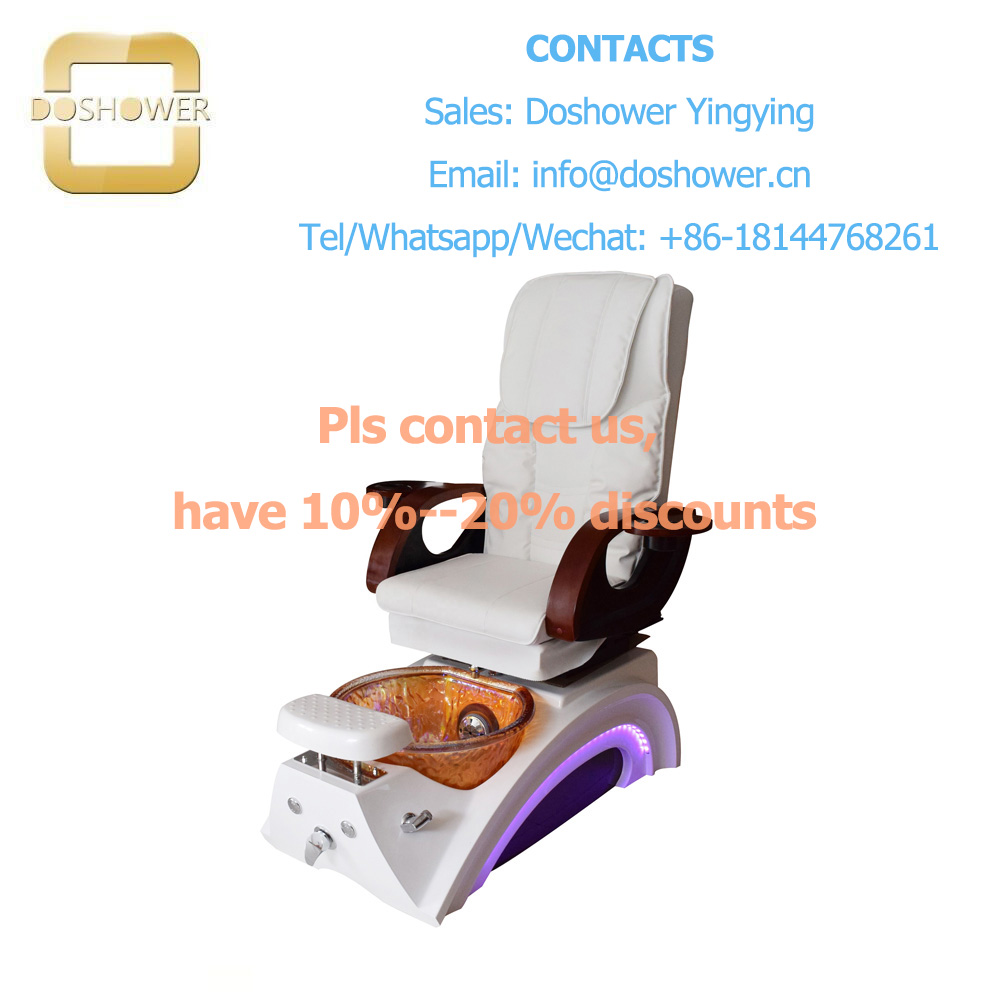 Doshower spa pedicure chair / bench / station / equipment with antique styled salon styling chairs
