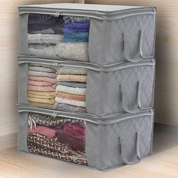 Clothing Wardrobe Organizer Bag Clothes Blanket Quilt Closet Box Bag Home Foldable Storage Organization Moisture-proof