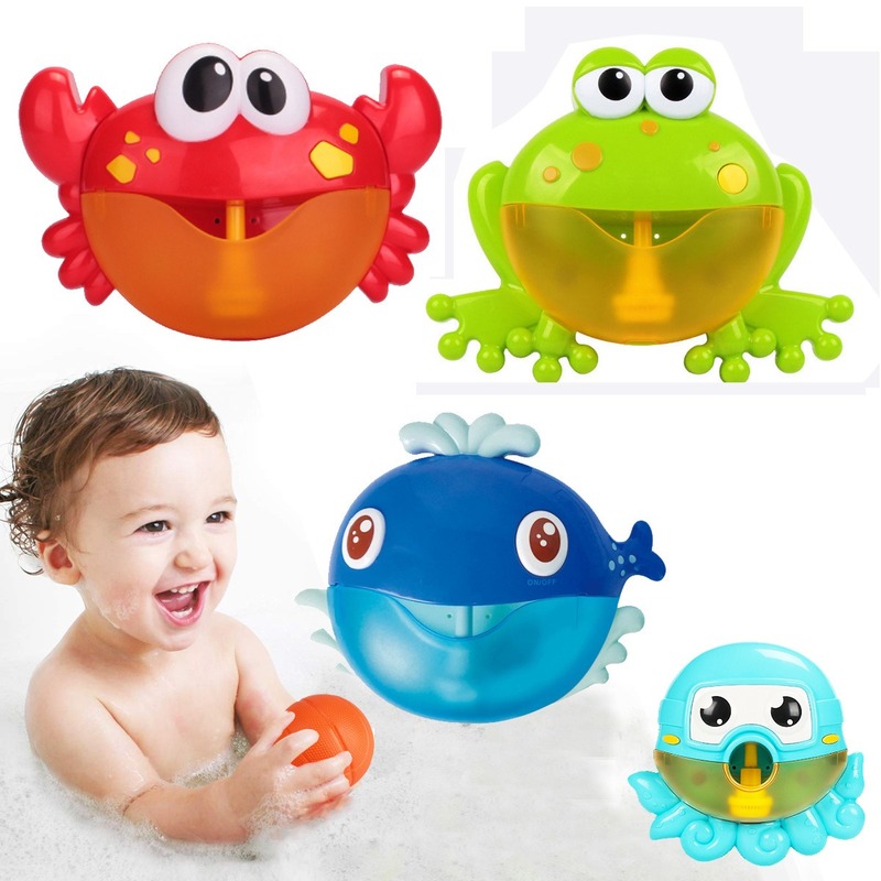 Outdoor Bubble Machine Crabs&Frog Music Kids Bath Toy Bathtub Soap Automatic Bubble Maker Baby Bathroom Toy for Children