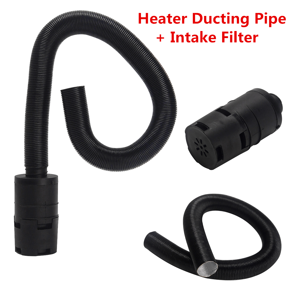 Universal Flexible Engine Heater Ducting Pipe+Intake Filter Air Intake Hose Pipe Inlet Outlet Exhaust Hose Tube For Car Filter