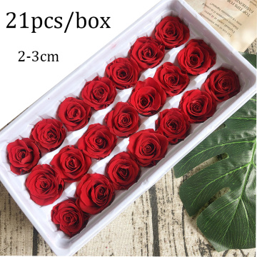 21pcs Preserved Rose Flowers Immortal Rose Diameter Mothers Day DIY Wedding Eternal Life Flower Material Gift dropship decor