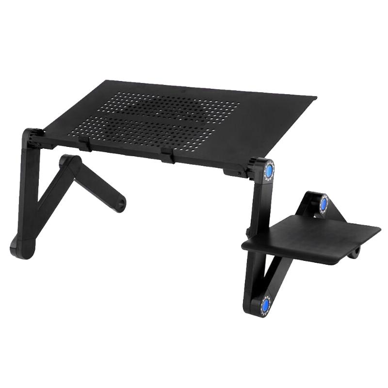 Two Fan Laptop Desks Portable Foldable Adjustable Folding Table Laptop Desk Stand mesa para notebook Table Vented Stand Bed