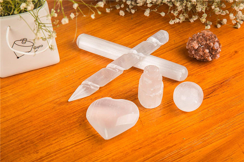 natural selenite Crystal wand tower meditation reiki healing Mental Clarity selenite crystal remove negative energy 1pcs